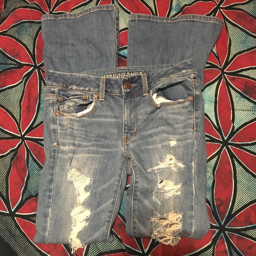 American Eagle Boho Artist destroyed jeans